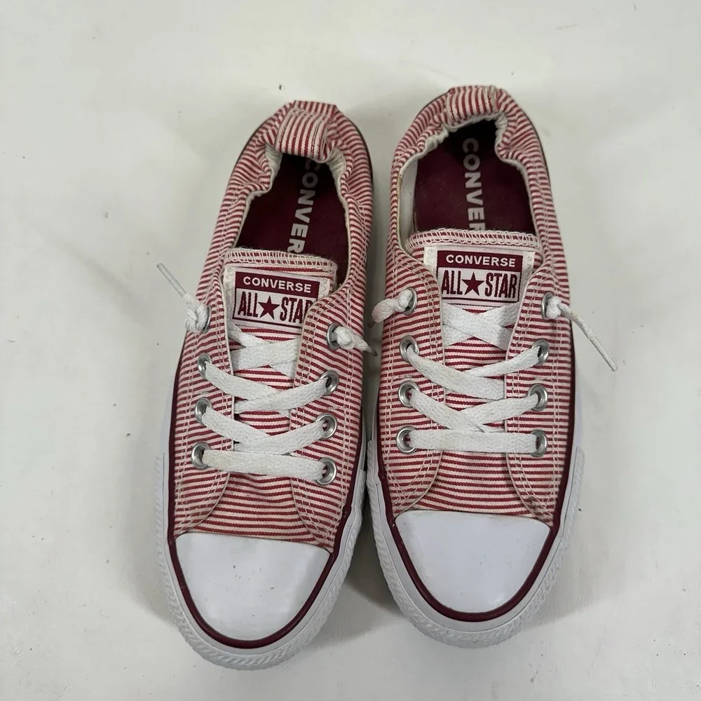 Converse Chuck Taylor All Star Shoreline Slip Red Striped Sneakers Womens Size 7